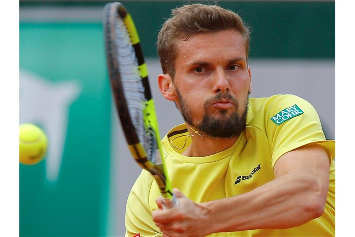 Oscar Otte steht im Endspiel um den Gesamtsieg der Turnierserie des Deutschen Tennis Bunds (DTB). Foto: Michel Euler/AP/dpa