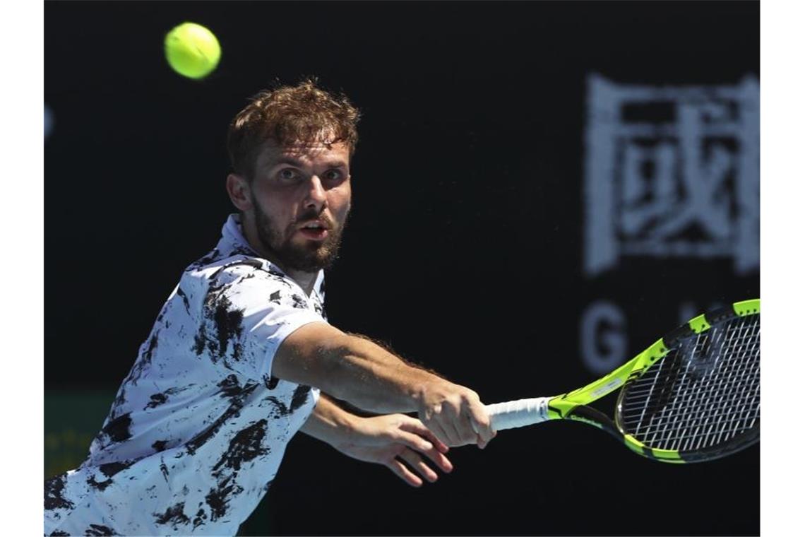 Lob von Nadal - Tennisstar für Hanfmann zu stark Oscar Otte verlor gegen Lorenzo Sonego aus Italien. Foto: Tertius Pickard/AP/dpa
