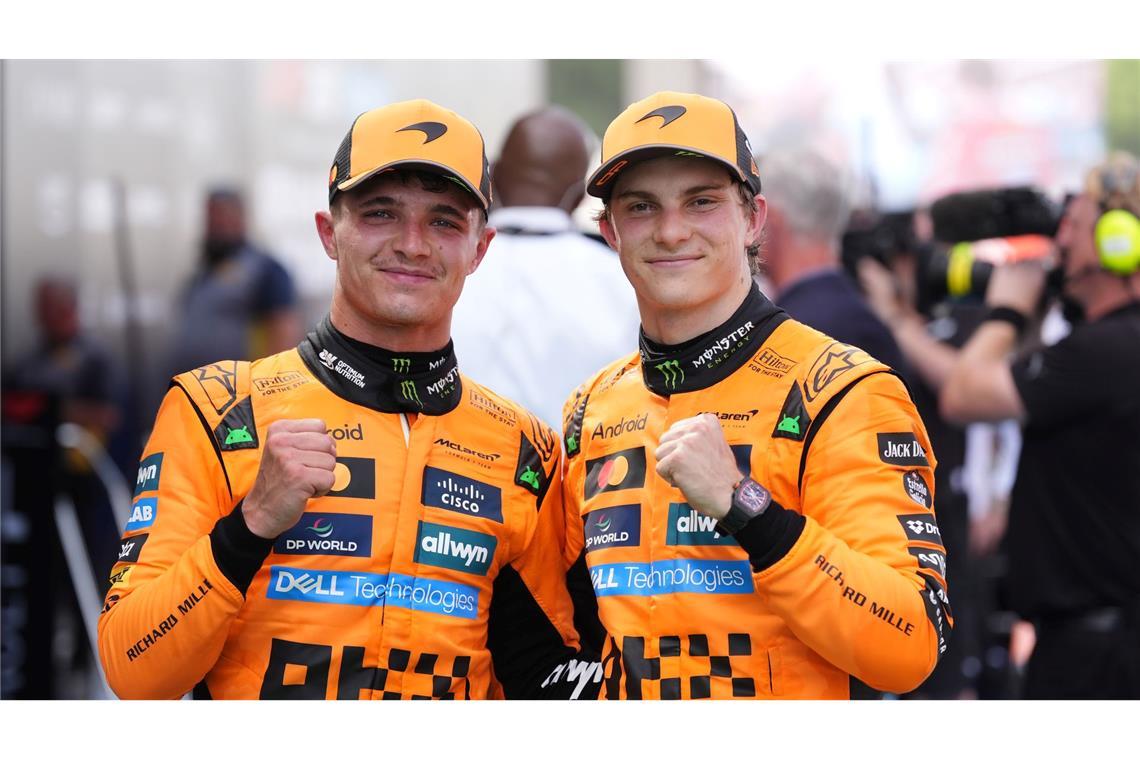 Norris am Tiefpunkt: "McLaren-Knall" als WM-Entscheidung? Oscar Piastri (rechts) und Lando Norris führen weiter in der Gesamtwertung.