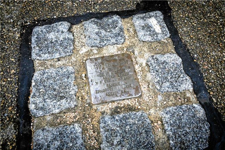 Otto Lehnemanns Stolperstein befindet sich in der Gartenstraße. Foto: Alexander Becher