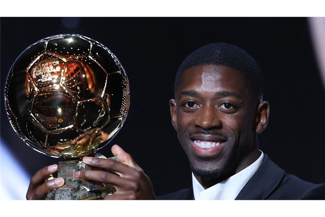 Ousmane Dembélé von Paris Saint-Germain hat erstmals den Ballon d’Or gewonnen.