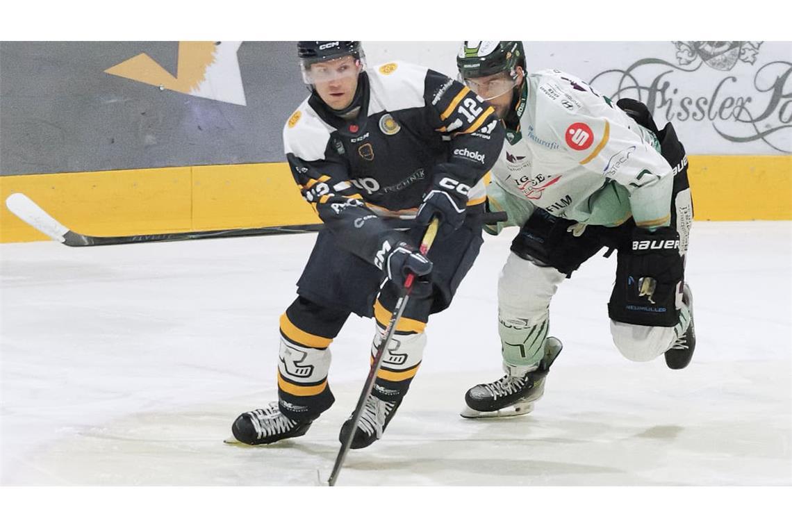 Owen Lalonde (vorne) erzielte den 3:3-Ausgleich für die Stuttgart Rebels.