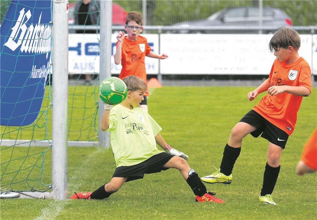 Nachwuchsfußballfest in Allmersbach Packende Szenen wird es mit Sicherheit auch wieder beim 25. BKZ-Mini-Cup beim SV Allmersbach geben. Foto: A. Becher