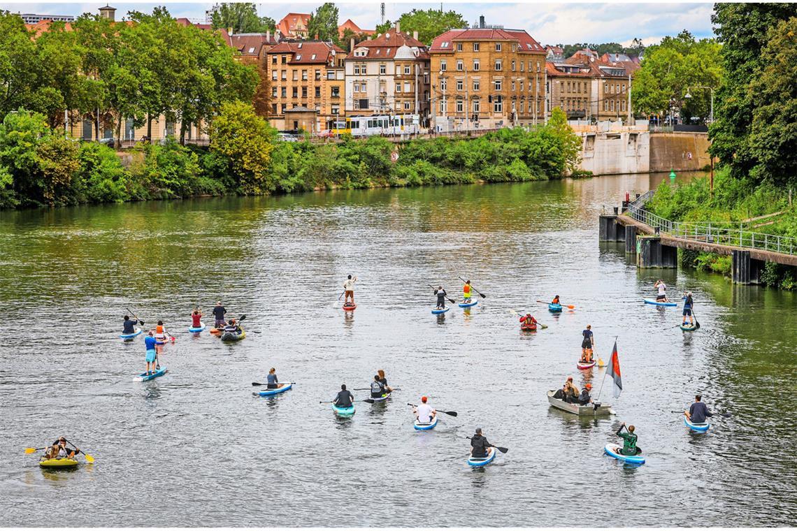 Aktivisten wollen Badeverbot im Neckar kippen