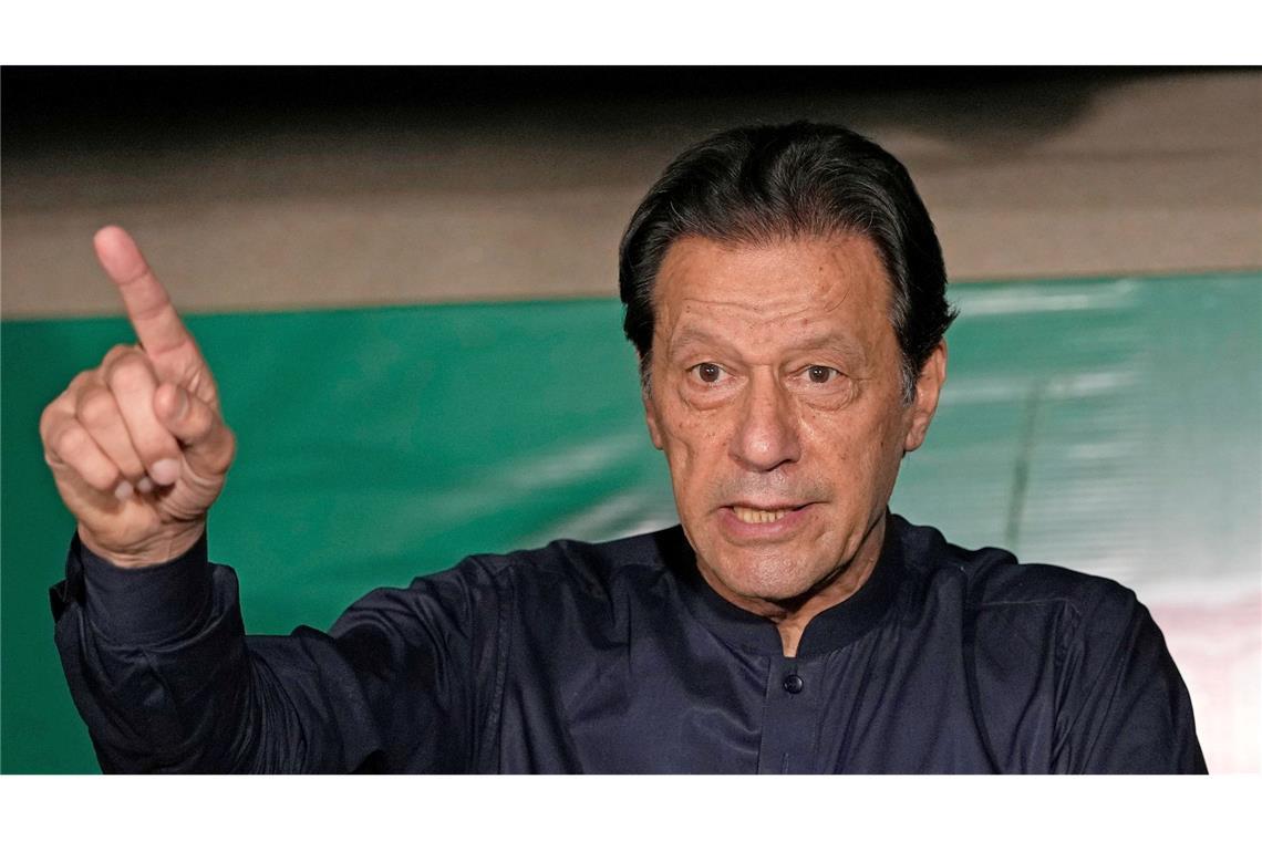 Pakistans Ex-Premier Imran Khan ist Vorsitzender der Oppositionspartei PTI.