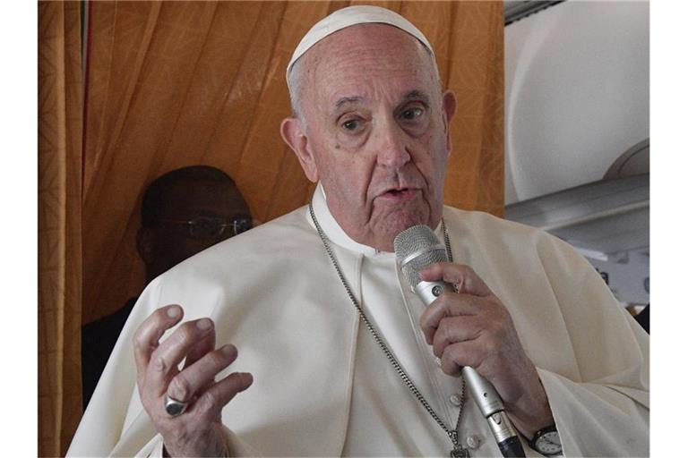 Papst Franziskus setzt sich für die Missbrauchsopfer der katholischen Kirche ein. Foto: Tiziana Fabi/POOL AFP/AP/dpa