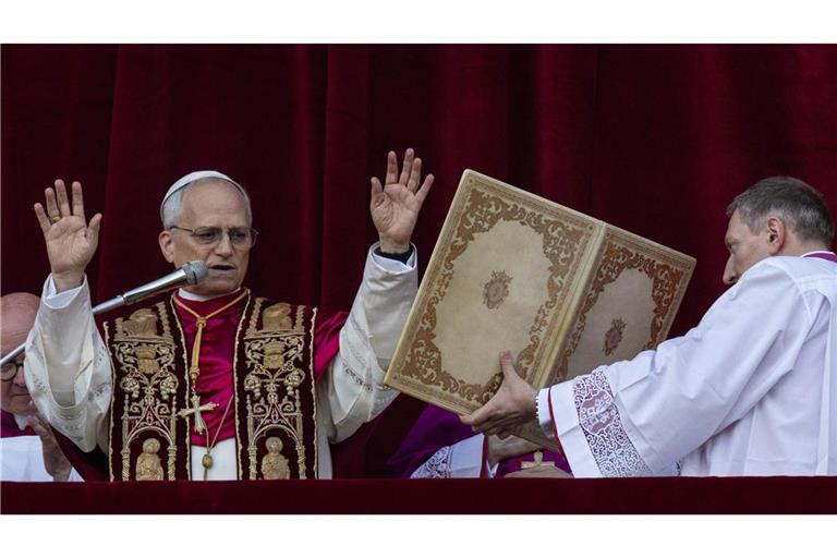Papst Leo XIV. bei seiner ersten Rede