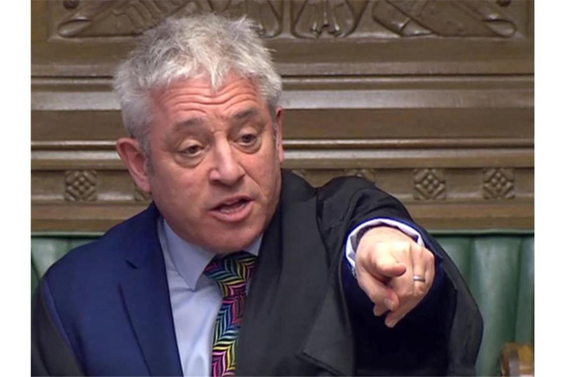 Parlamentspräsident John Bercow Mitte Februar bei einer Debatte im Unterhaus zum Stand der Brexit-Vorbereitung. Foto: House Of Commons/PA Wire