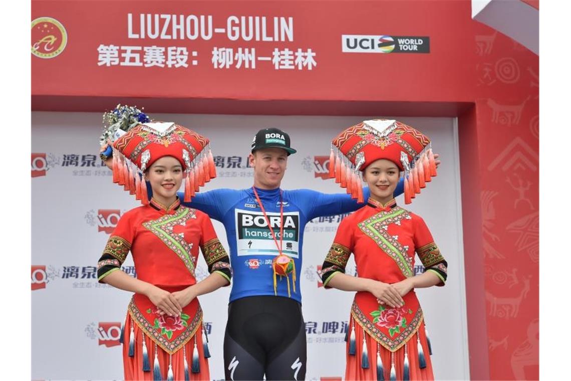 Ackermann siegt zum Abschluss der Guangxi-Rundfahrt Pascal Ackermann feierte in China seinen zweiten Etappensieg. Foto: Lei Jiaxing/XinHua/dpa