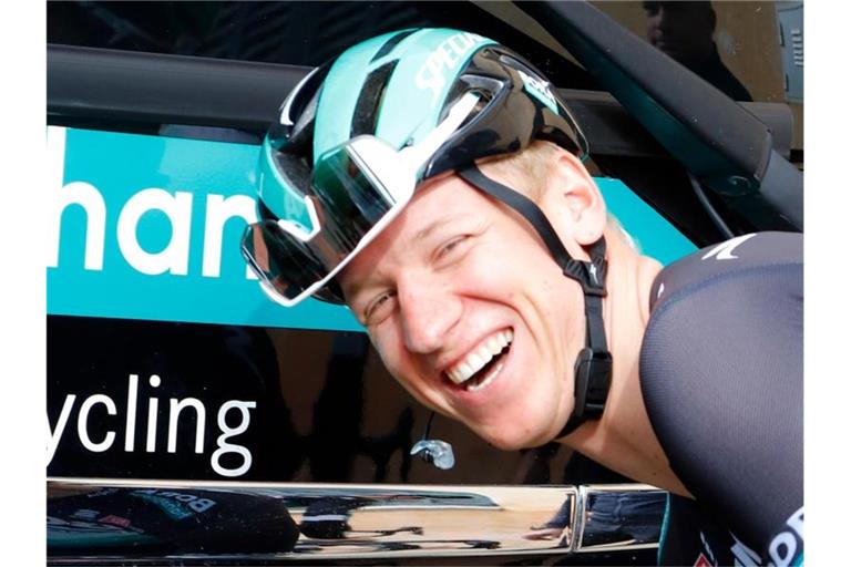 Pascal Ackermann hat die zweite Etappe der Sibiu Tour gewonnen und damit seinen dritten Saisonsieg eingefahren. Foto: Clara Margais/dpa