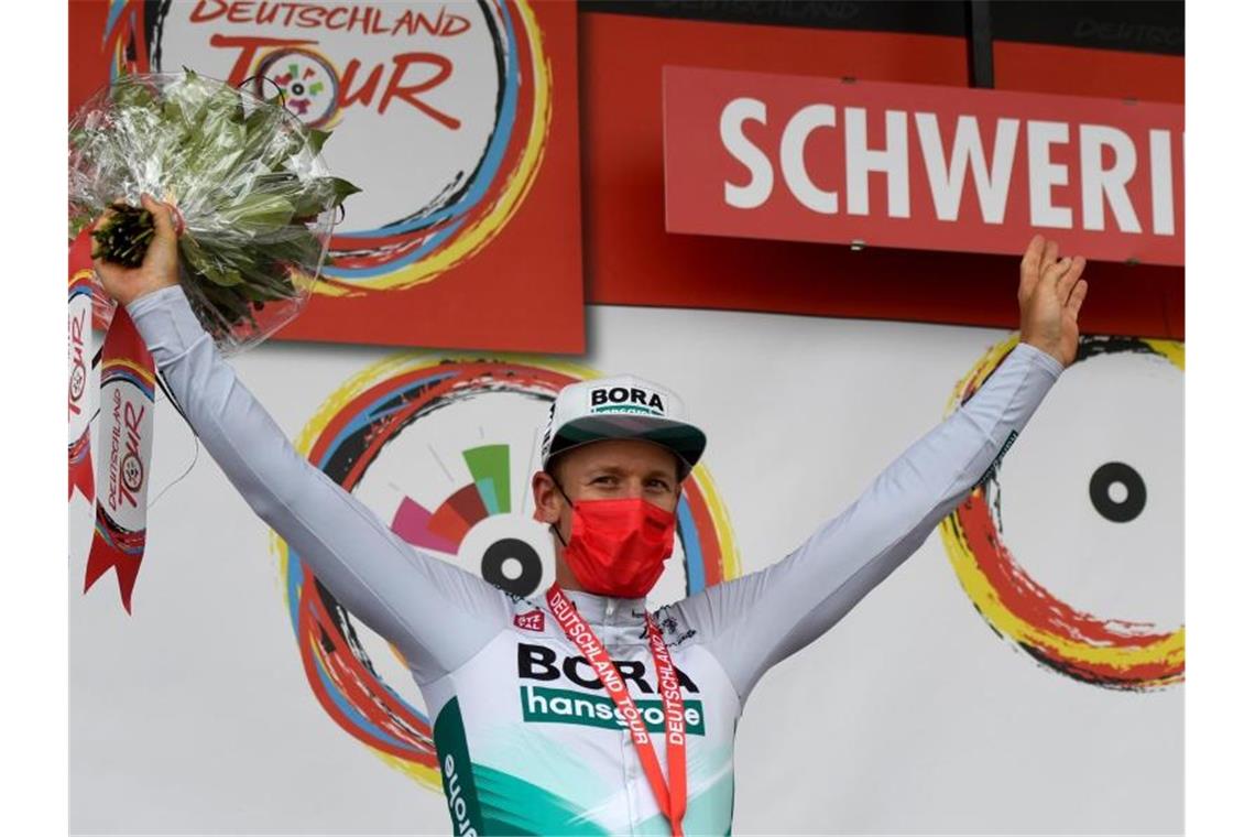 Versöhnliche Töne bei Rad-Sprinter Ackermann Pascal Ackermann siegte zum Auftakt der Deutschland Tour. Foto: Bernd Thissen/dpa