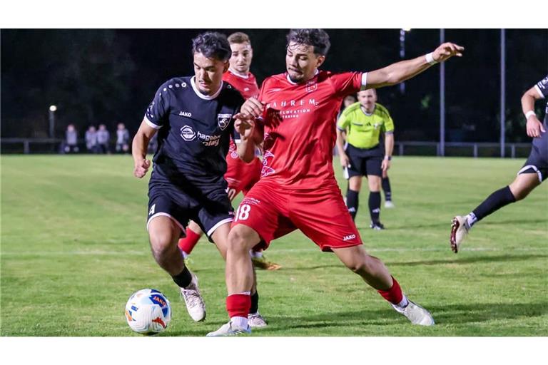 Patrick Scheele (li.) und die SKV Rutesheim ziehen gegen den SV Fellbach um Simone Giovanne Doria (re.) den Kürzeren.