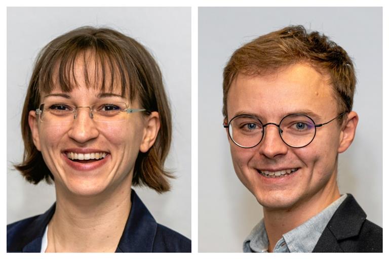 Patrizia Rall und Fabian Schüle treffen beim BKZ-Wahlpodium erstmals aufeinander.Fotos: A. Becher