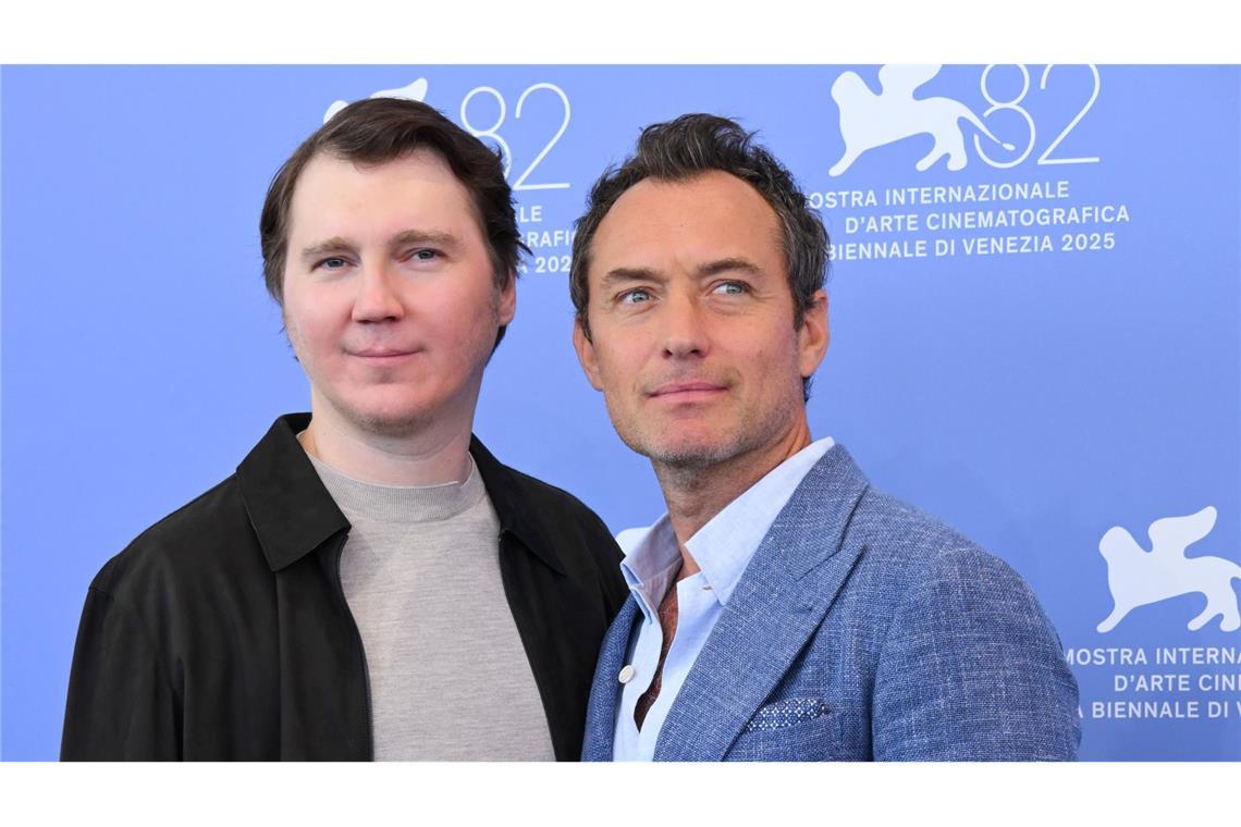 Paul Dano und Jude Law vor der Pressekonferenz zum Film in Venedig. (Archivbild)