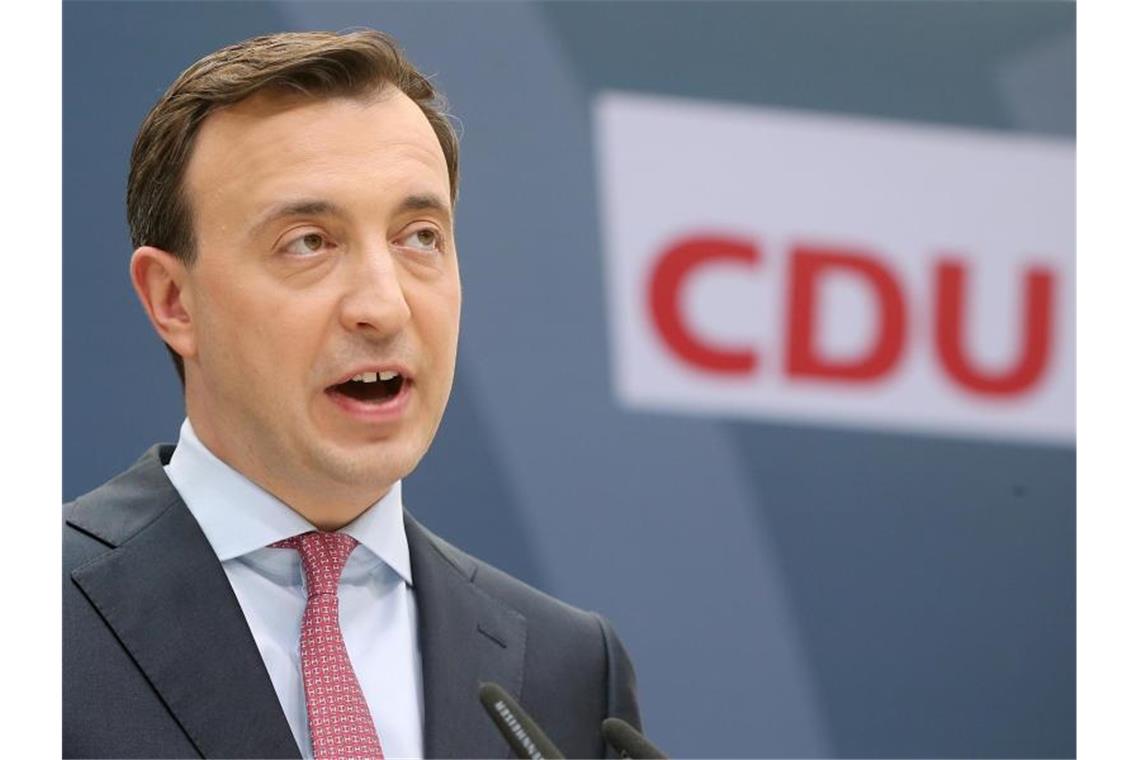 Union verlegt Wahlkampfauftakt von Rust nach Berlin Paul Ziemiak, CDU-Generalsekretär. Foto: Wolfgang Kumm/dpa