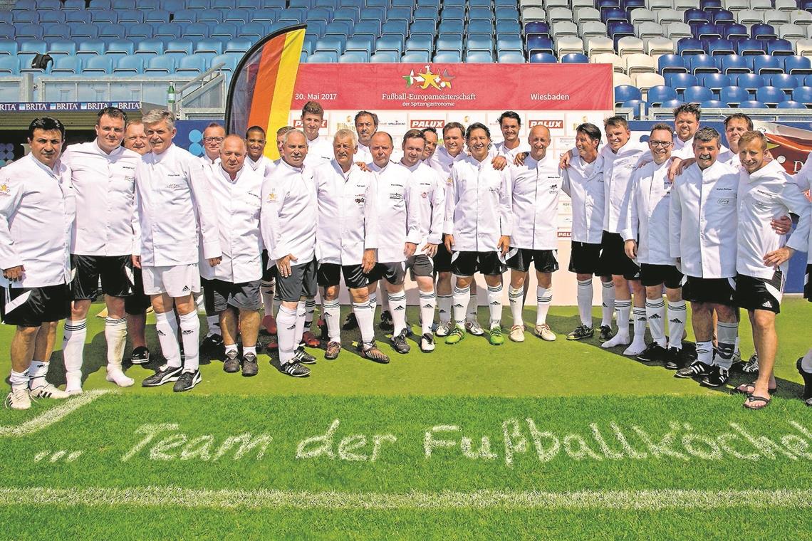 Peilt heute im Fautenhau den fünften Europameistertitel an: Die Deutsche Fußballmannschaft der Spitzenköche und Restaurateure. Foto: Verein