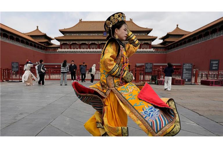 Peking schloss wegen eines Sturms auch die berühmte Verbotene Stadt.