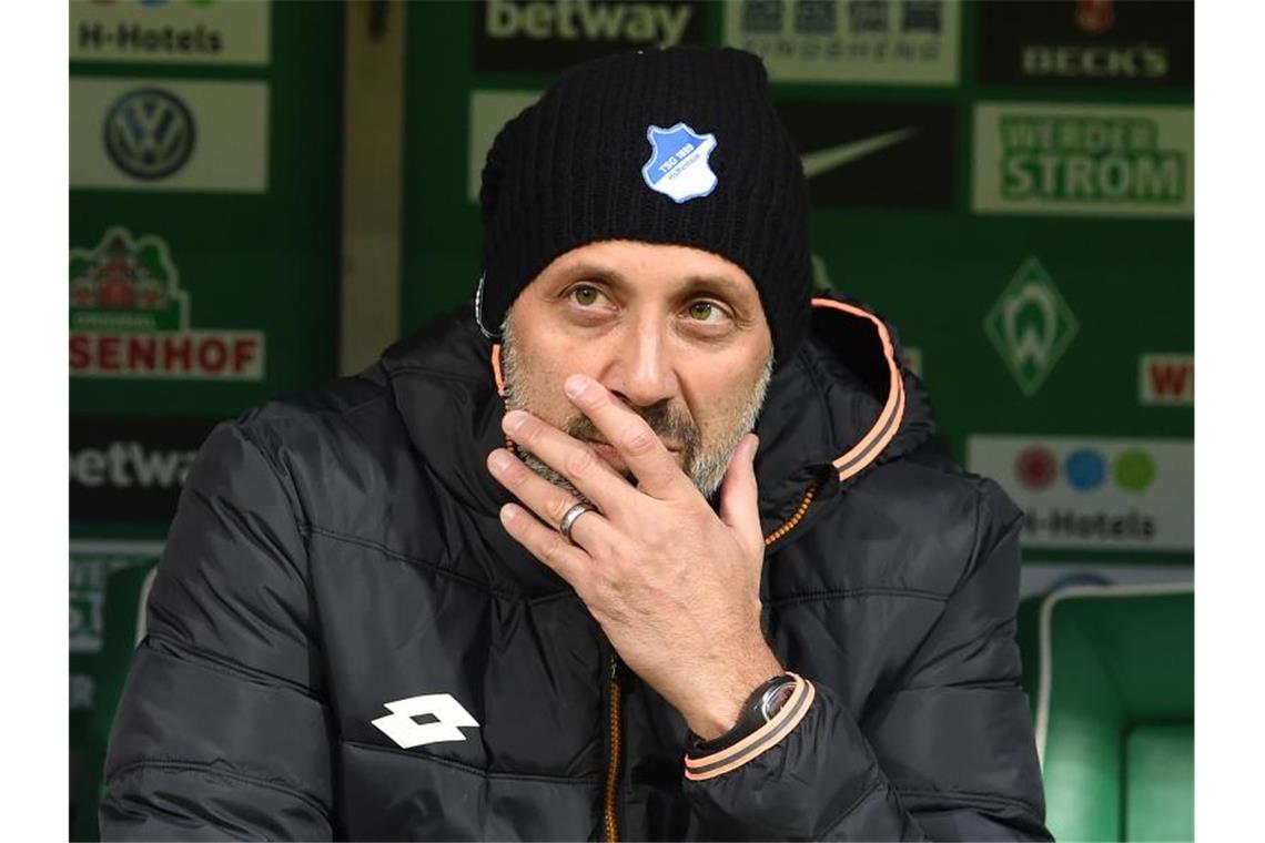 Neuer VfB-Trainer Matarazzo leitet erstes Training Pellegrino Matarazzo noch als Co-Trainer bei Hoffenheim. Foto: Carmen Jaspersen/dpa/Archivbild