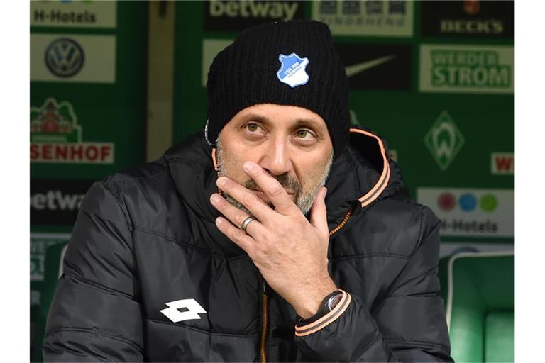 Pellegrino Matarazzo noch als Co-Trainer bei Hoffenheim. Foto: Carmen Jaspersen/dpa/Archivbild