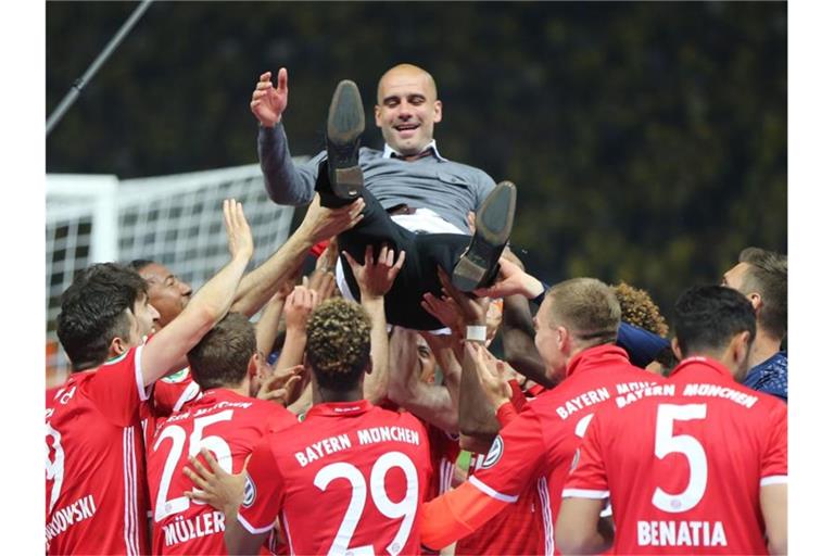 Pep Guardiola trainierte von 2013 bis 2016 den FC Bayern. Foto: Kay Nietfeld/dpa