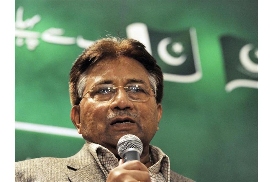 Pakistans Ex-Militärmachthaber Musharraf zum Tode verurteilt Pervez Musharraf, hier bei einer Pressekonferenz im Jahr 2012, hat Pakistan von 1999 bis 2008 regiert. Foto: Facundo Arrizabalaga/epa/dpa