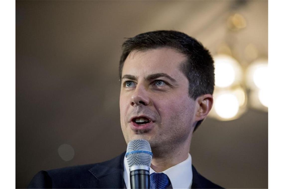 Pete Buttigieg spricht bei einer Wahlkampfveranstaltung. Foto: Andrew Harnik/AP/dpa