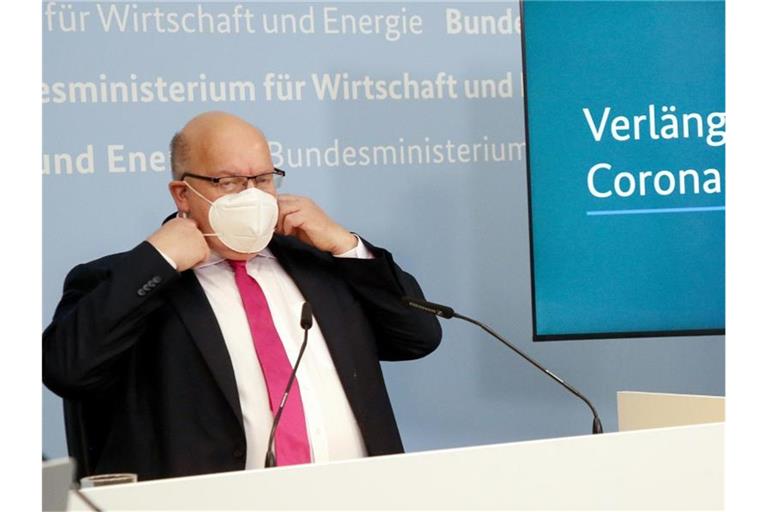 Peter Altmaier (CDU), Bundeswirtschaftsminister. Die Corona-Hilfen werden bis Jahresende verlängert. Foto: Wolfgang Kumm/dpa