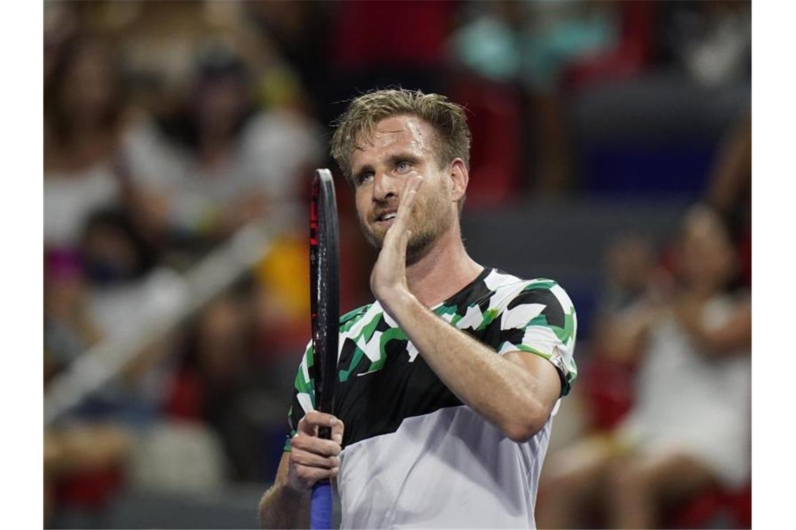 Gojowczyk möglicher Zverev-Gegner in Acapulco Peter Gojowczyk feiert seinen Sieg in Acapulco. Foto: Eduardo Verdugo/AP/dpa