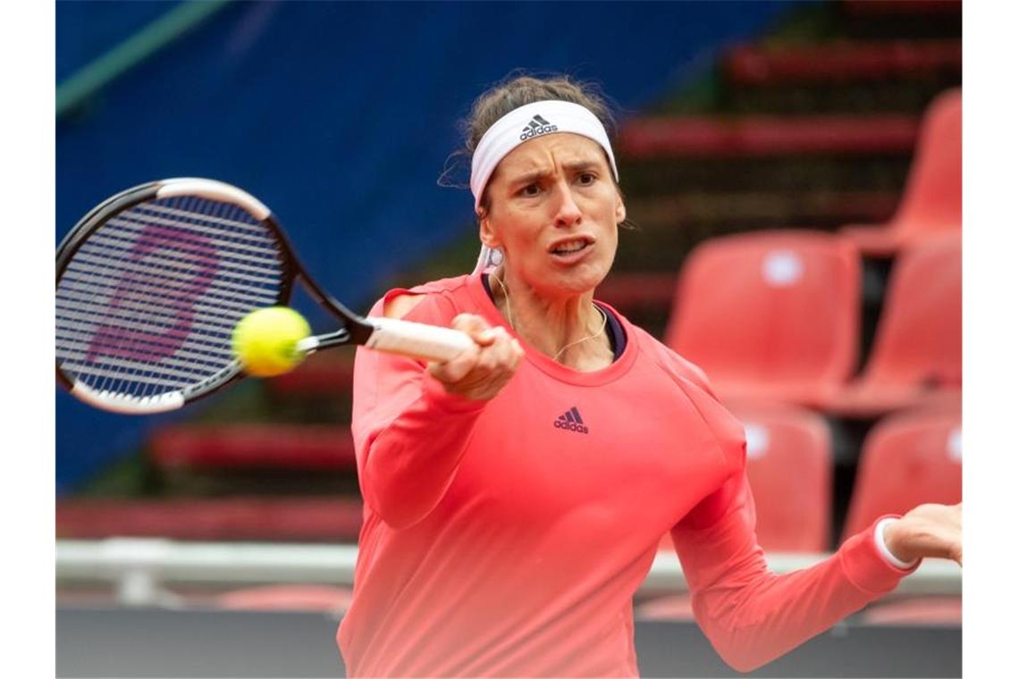 Deutsches Trio beeindruckt: Zverev, Struff, Petkovic weiter Petkovic setzte sich gegen Hsieh Su-Wei aus Taiwan in einem Kraftakt durch. Foto: Daniel Karmann