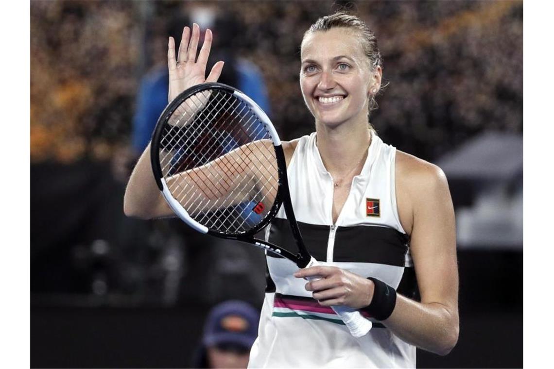 Starker Nadal im Herren-Finale - Damen: Kvitova gegen Osaka Petra Kvitova setzte sich im Halbfinale gegen Danielle Collins durch. Foto: Mark Schiefelbein/AP