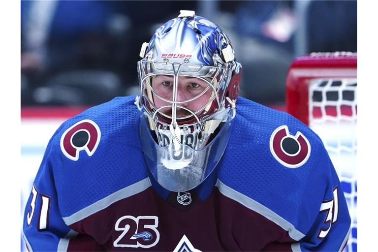 Philipp Grubauer hielt stark und feierte mit Colorado erneut einen Sieg. Foto: Jack Dempsey/AP/dpa