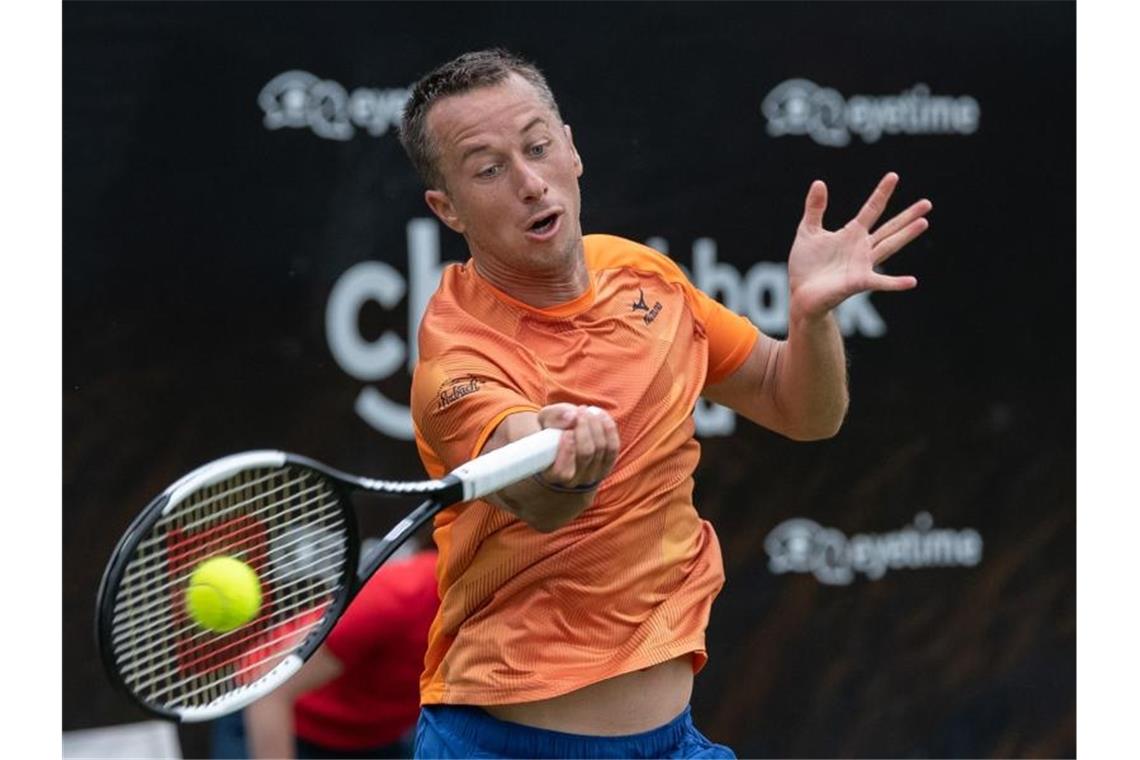 Kohlschreiber beim Tennis-Turnier in Stuttgart schon raus Philipp Kohlschreiber in Aktion. Foto: Silas Stein