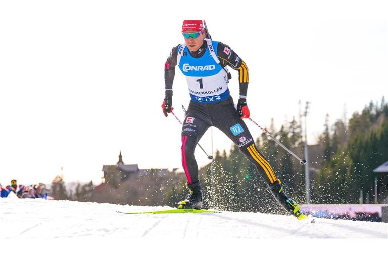 Philipp Nawrath auf der Strecke am Holmenkollen.