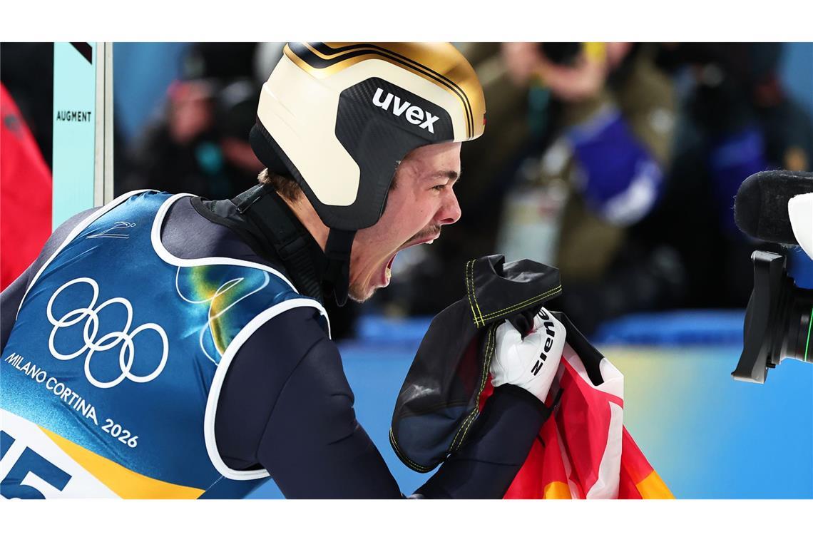 Philipp Raimund hat die Goldmedaille bei den Olympischen Winterspielen im Skispringen gewonnen.