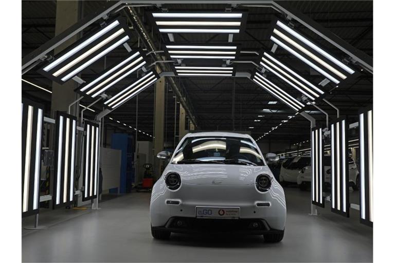 Pkw des Elektroauto-Herstellers e.Go. Was zu tun ist, um möglichst schnell möglichst viele E-Autos auf die Straße zu bringen, dürfte die zentrale Frage beim Autogipfel im Kanzleramt sein. Foto: Oliver Berg