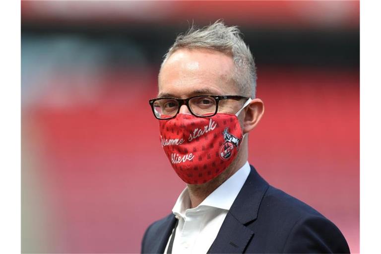 Plädiert für eine Umverteilung der TV-Gelder: Köln-Geschäftsführer Alexander Wehrle. Foto: Lars Baron/Getty/Pool/dpa