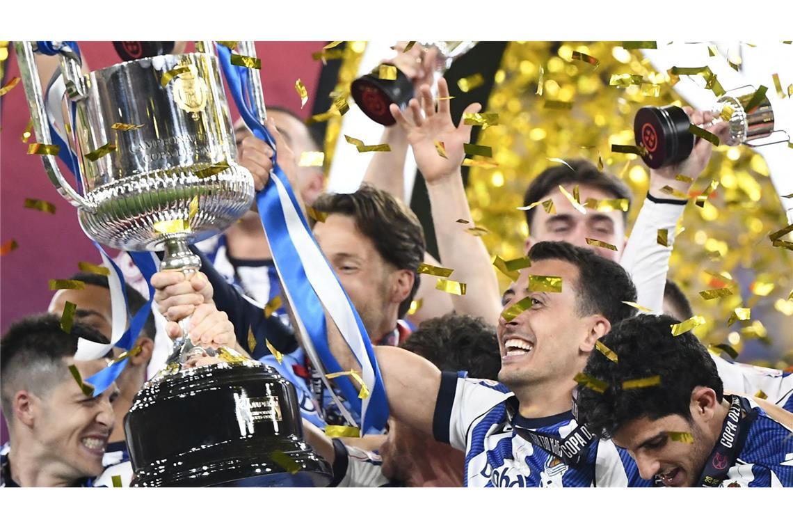 Pokalsensation: Real Sociedad San Sebastián setzt sich gegen Atlético Madrid durch und gewinnt die Copa del Rey.