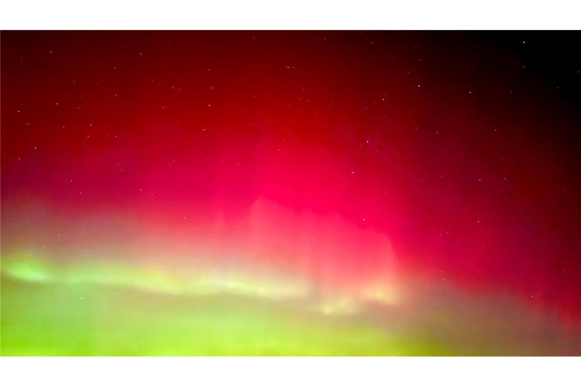 Polarlichter leuchten über Sachsen-Anhalt.