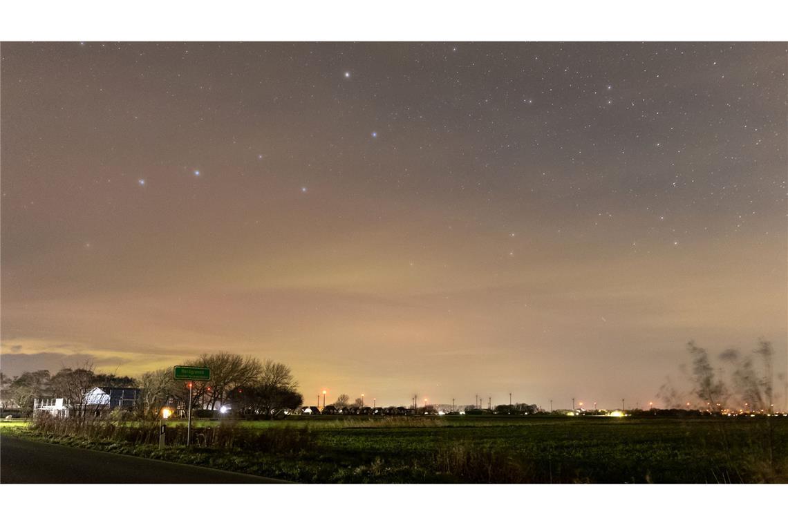 Polarlichter über Büsum, Schleswig-Holstein