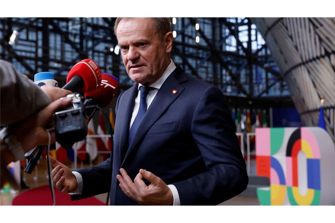 Polen übernimmt EU-Ratsvorsitz Polens Ministerpräsident Donald Tusk weiß, was auf seine Regierung zukommt: Er war 2014 bis 2019 hauptamtlicher EU-Ratspräsident. (Archivbild)