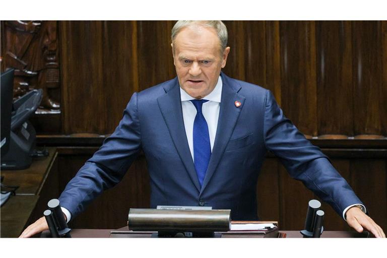 Polens Regierungschef Donald Tusk. Polen will vorübergehend Kontrollen an der Grenze zu Deutschland einführen.