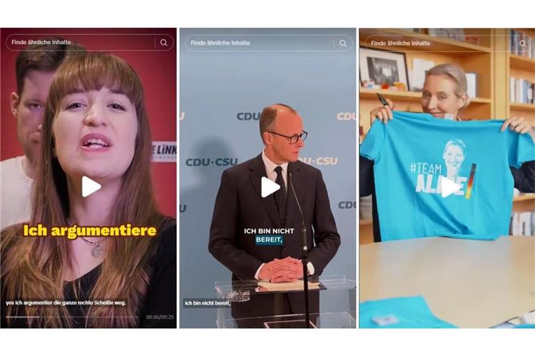 Politikerinnen und Politiker auf Tiktok – jeder präsentiert sich auf seine Weise. Für die Parteien der Mitte bedeutet das nichts Gutes.