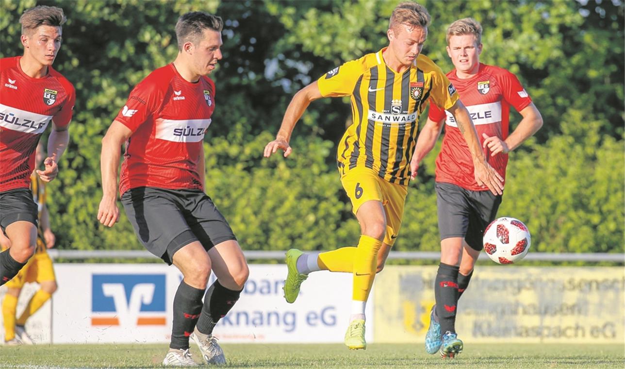 Guter Test, aber ein Sorgenkind Präsentiert sich im zentralen Mittelfeld der SG Sonnenhof Großaspach bereits in einer sehr guten Verfassung: Sebastian Bösel.Foto: A. Becher