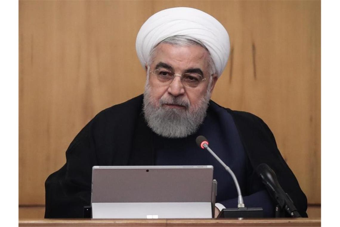 Präsident Hassan Ruhani am Mittwoch bei einer Kabinettssitzung in Teheran. Foto: Iranian Presidency