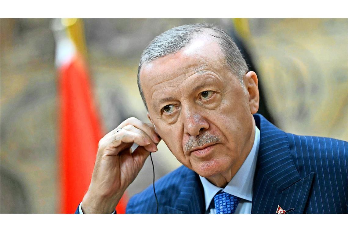 Präsident Recep Tayyip Erdogan beschimpft Israel als „Terrorstaat“.