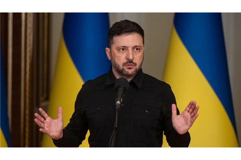Präsident Selenskyj sagt, ein Friedensschluss dürfe die russische Aggression nicht belohnen. (Archivbild)