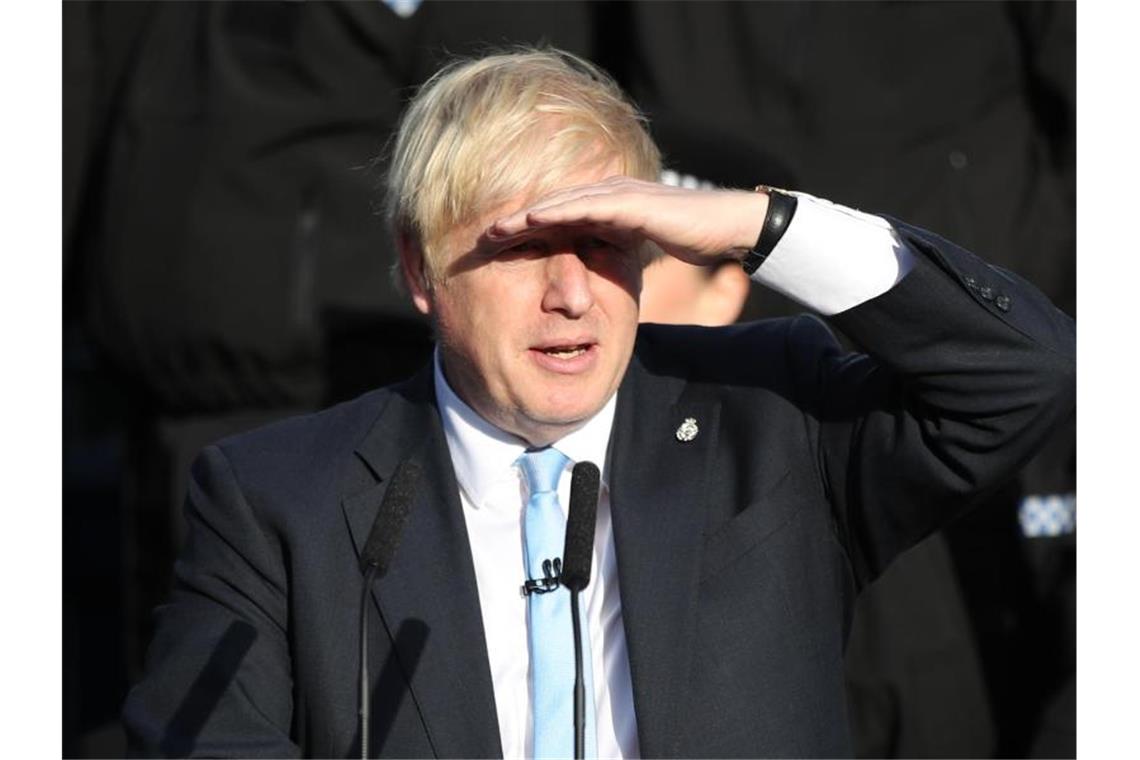 Premier Boris Johnson am Donnerstag bei einer Rede in West Yorkshire. Foto: Danny Lawson/PA Wire