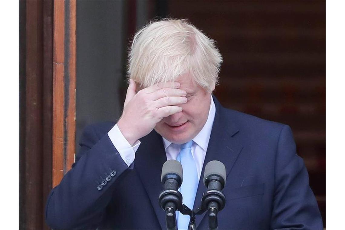 London veröffentlicht Szenarien für einen No-Deal-Brexit Premier Boris Johnson Anfang der Woche bei einem Auftritt in Dublin. Foto: Niall Carson/PA Wire