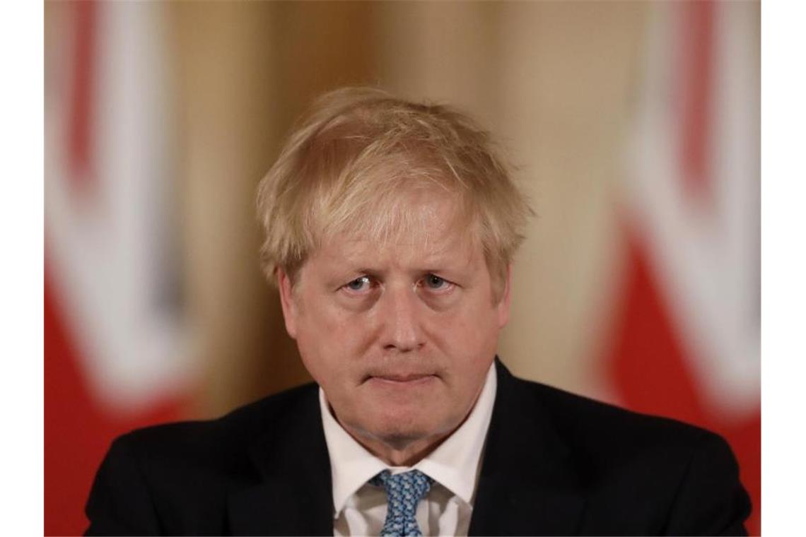 Premierminister Boris Johnson Mitte März bei einer Pressekonferenz in 10 Downing Street. Foto: Matt Dunham/PA Wire/dpa