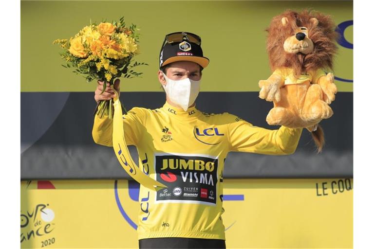 Primoz Roglic machte einen großen Schritt in Richtung Gesamtsieg bei der Tour de France. Foto: Christophe Petit Tesson/EPA/AP/dpa